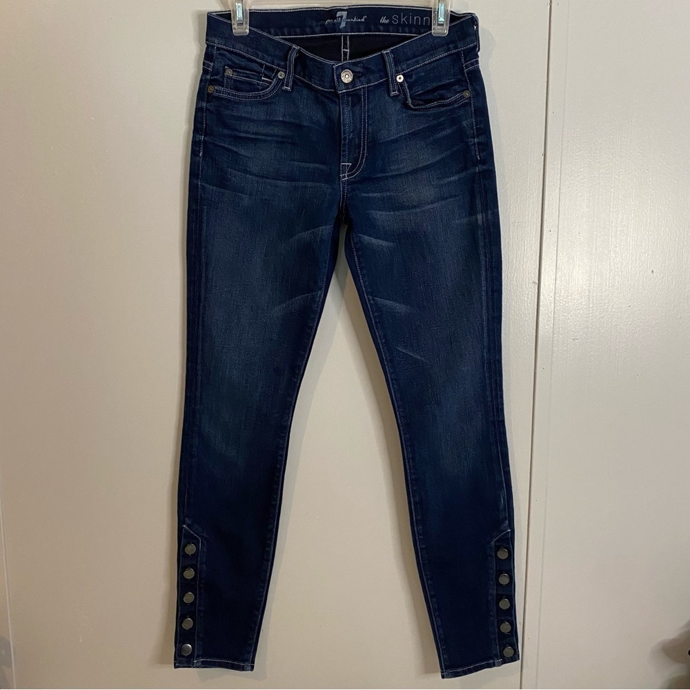 7 For All Mankind The Skinny Jeans Size 27 Dark Wash